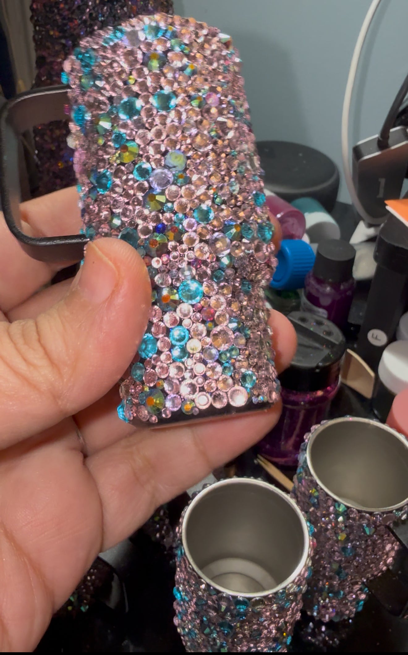 6 - Mini Rhinestone Tumblers WITH Additional Goodies