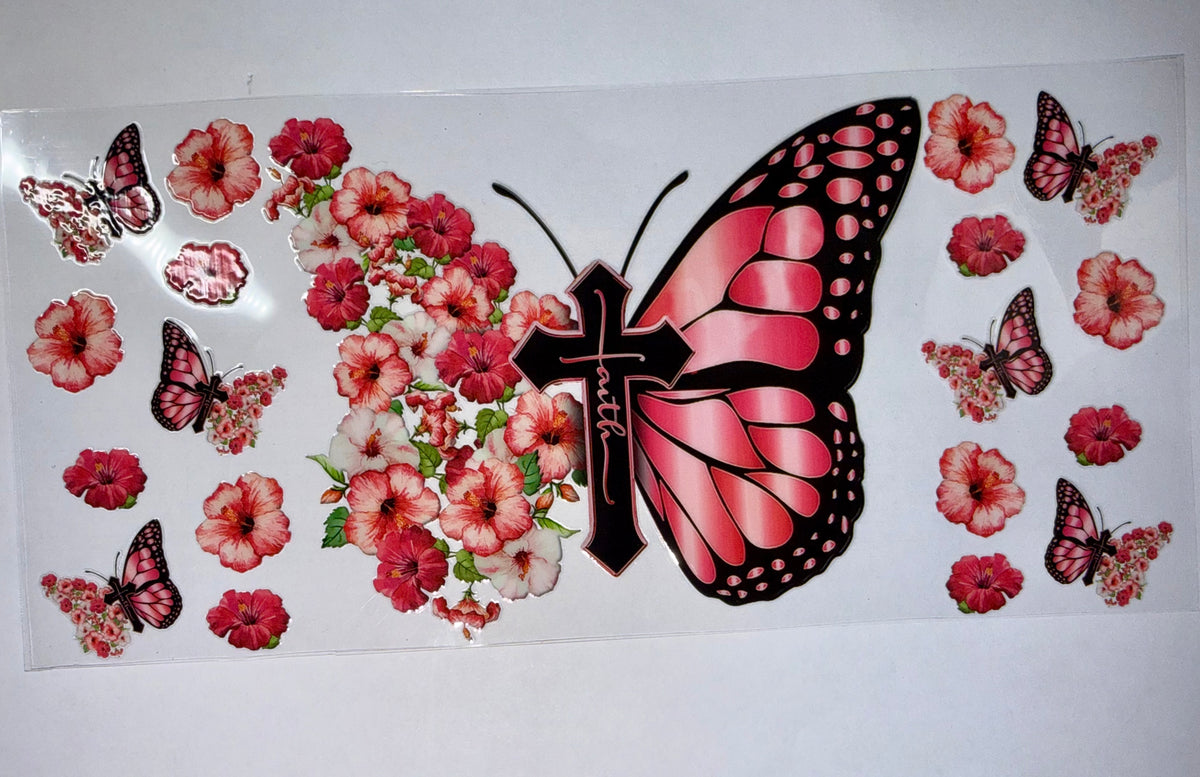 Butterfly faith cross