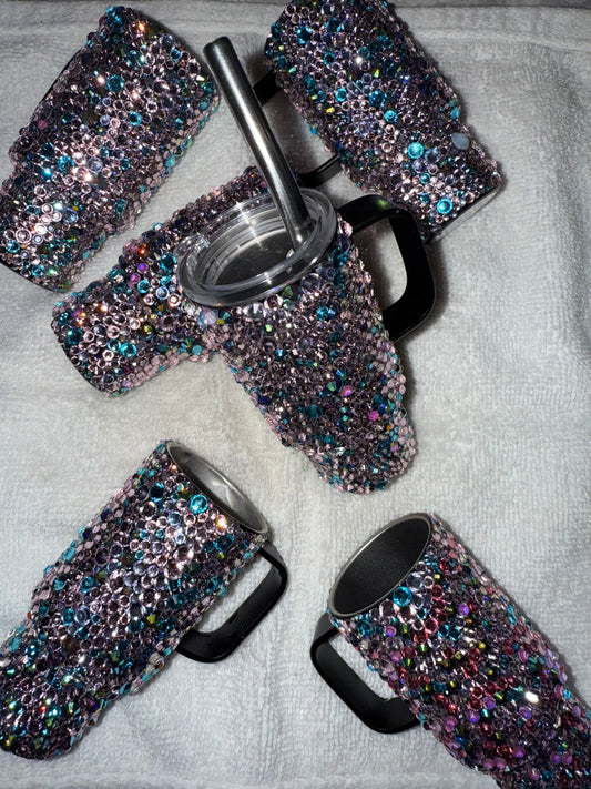 6 - Mini Scattered Rhinestone Tumblers